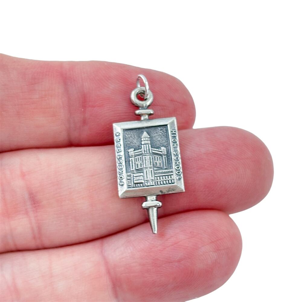 Vintage Sterling Silver 925 Forest Park High School Charm